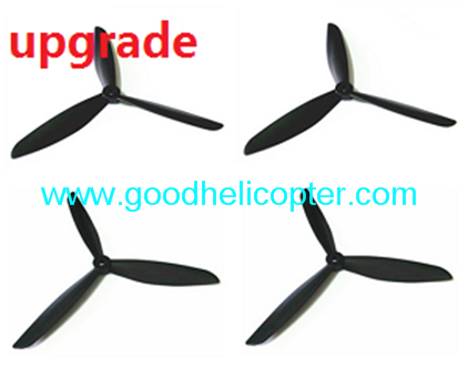 Wltoys V303 SEEKER Zreo Tech V303 Drone quadcopter parts Upgrade 3-leaf blades (black color)